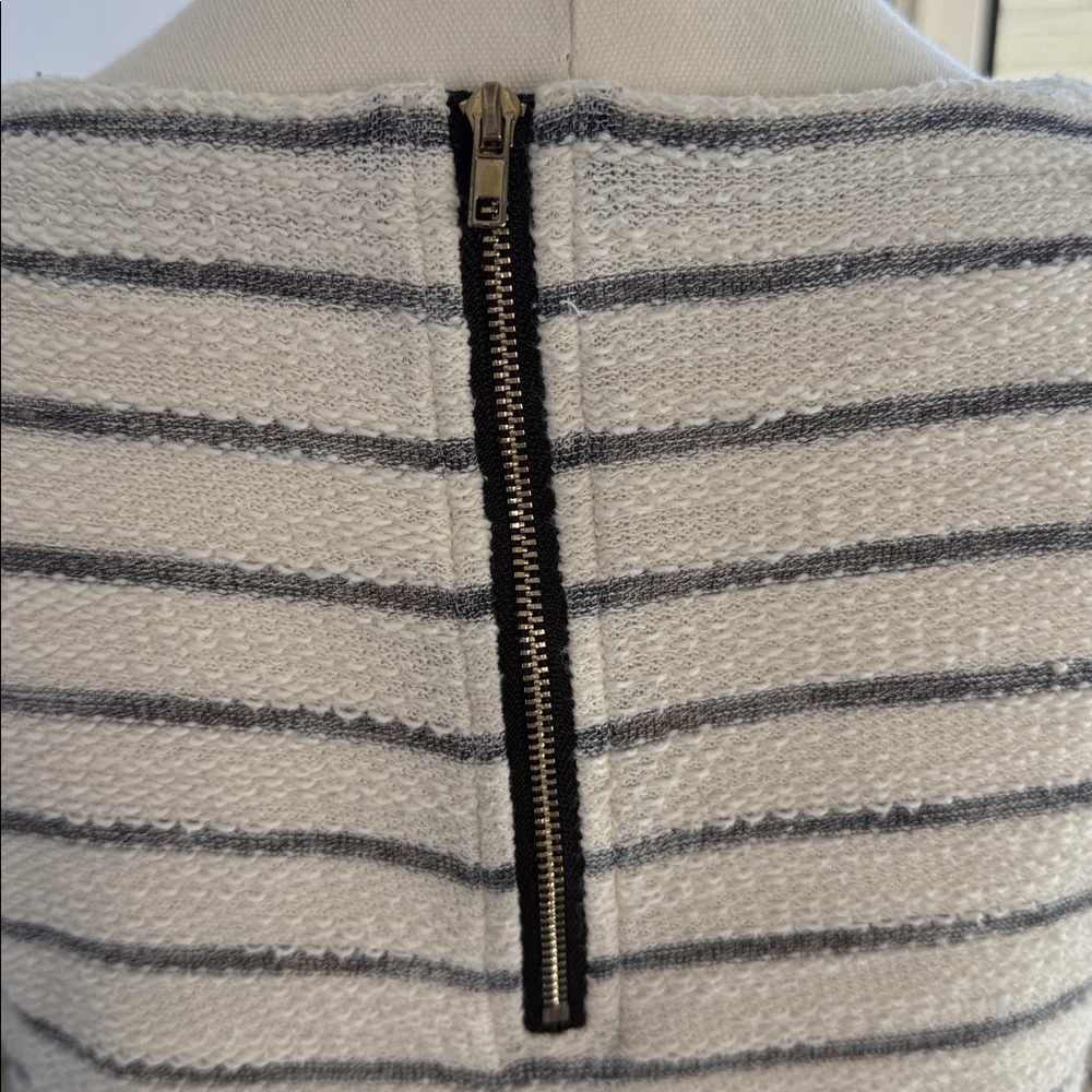 Doe & Rae Cream and Black Striped Ruffle Sleeve Top - Picture 13 of 13